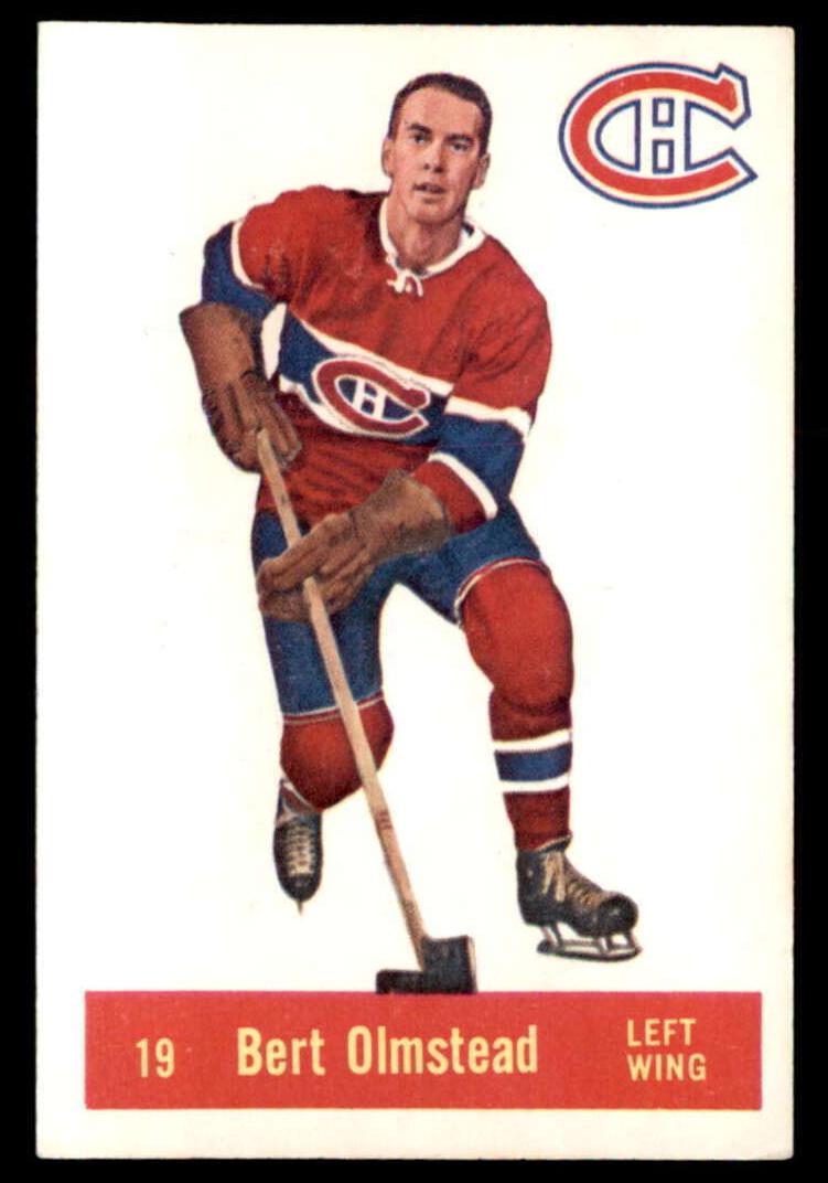 1957 Parkhurst Hockey Bert Olmstead #19 PSA 5