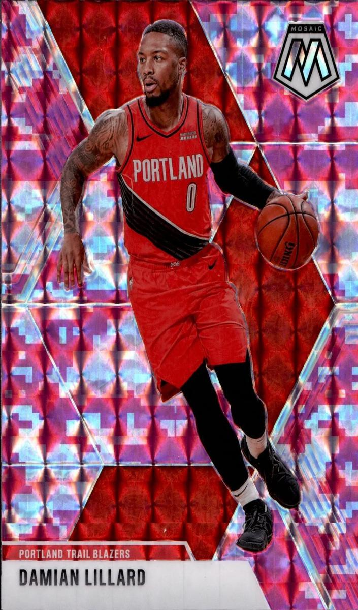 2019 Panini Mosaic Basketball Pink Camo Damian Lillard #5 PSA 9
