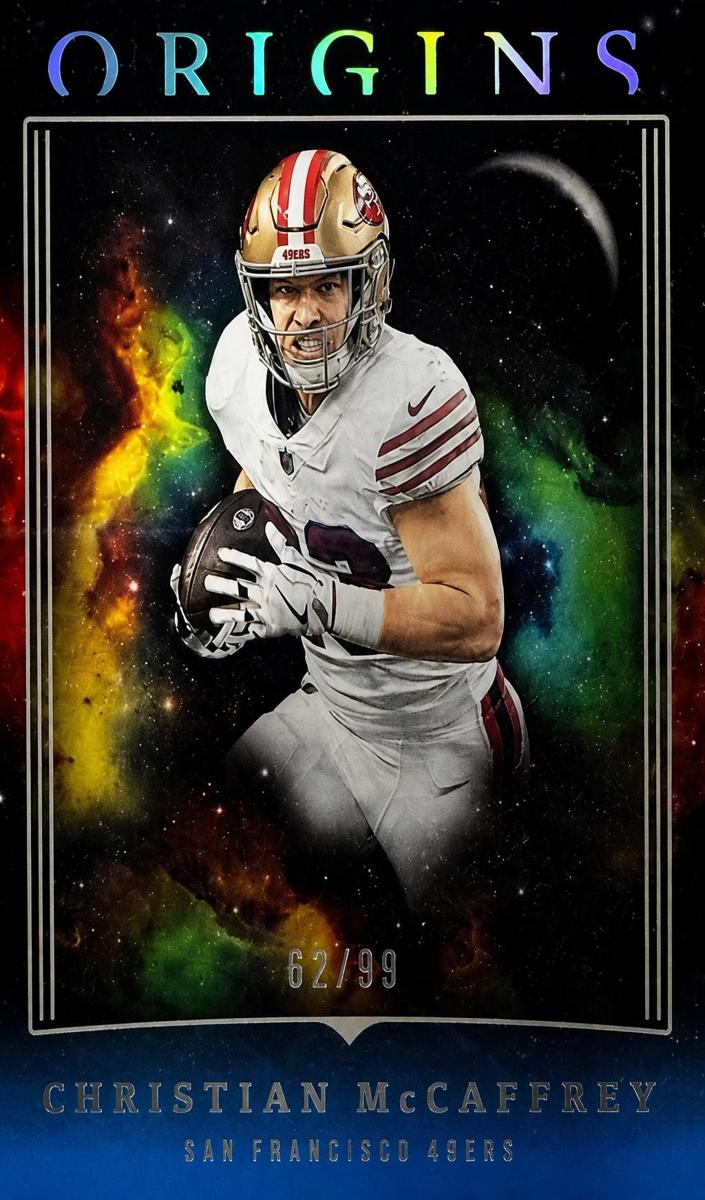 2023 Panini Origins Football Blue Christian McCaffrey #73