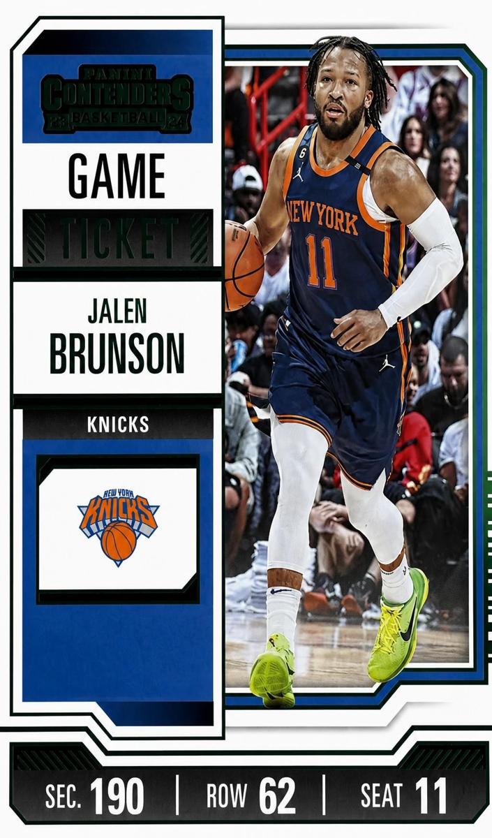 2023 Panini Contenders Basketball Green Game Ticket Jalen Brunson #59