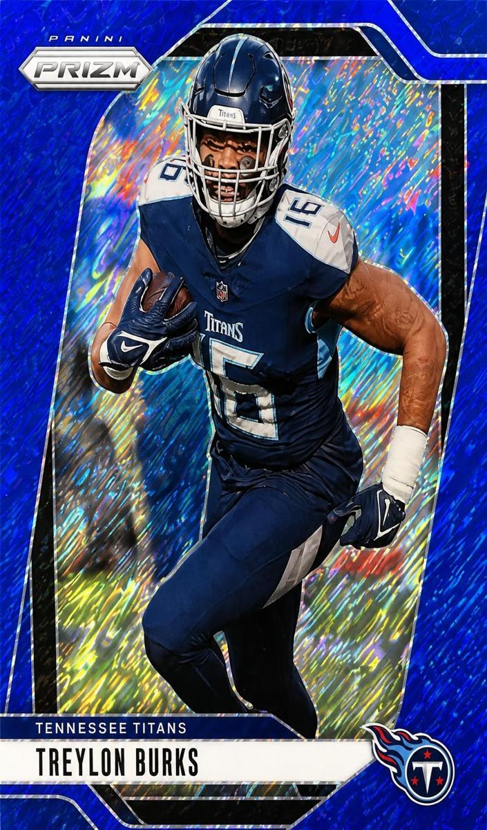 2024 Panini Prizm Football Blue Shimmer Treylon Burks #281