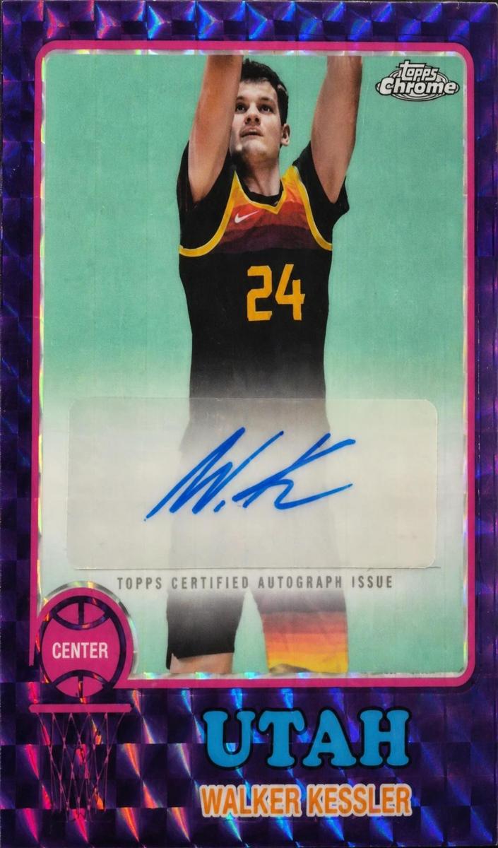 2024 Topps Chrome Basketball Purple Geometric Refractor Walker Kessler #73TA-WK