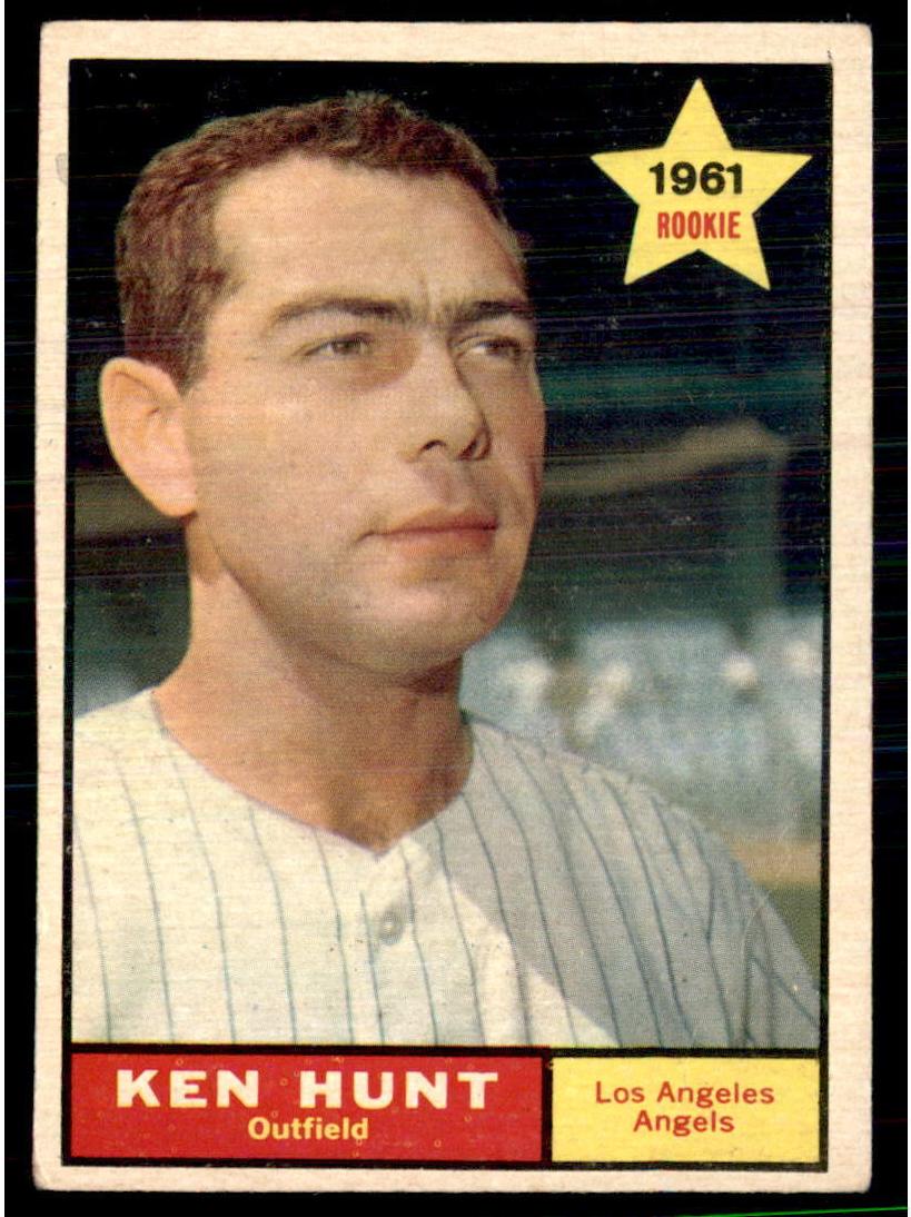 1961 Topps Baseball Ken Hunt #156 PSA 7