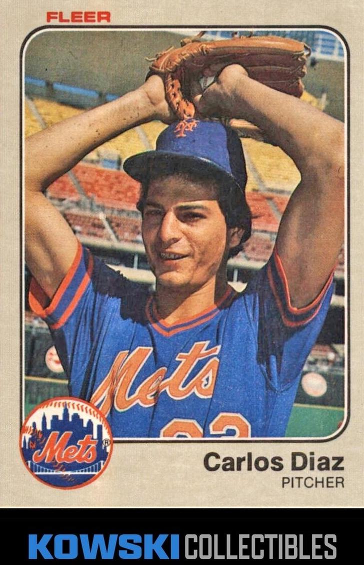 1983 Fleer Baseball Carlos Diaz #540 PSA 9