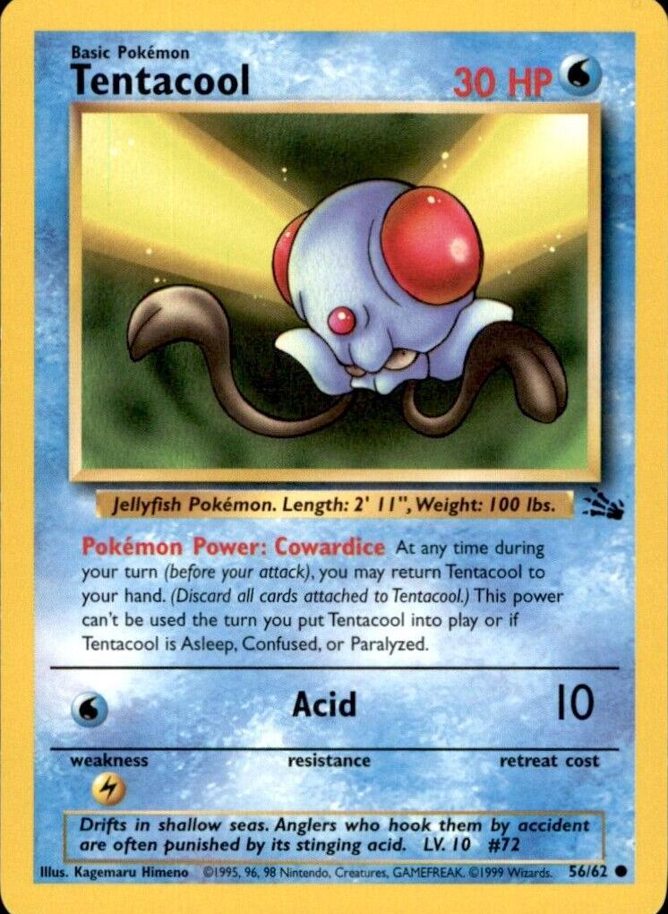1999 Pokemon Fossil Tentacool #56 PSA 10