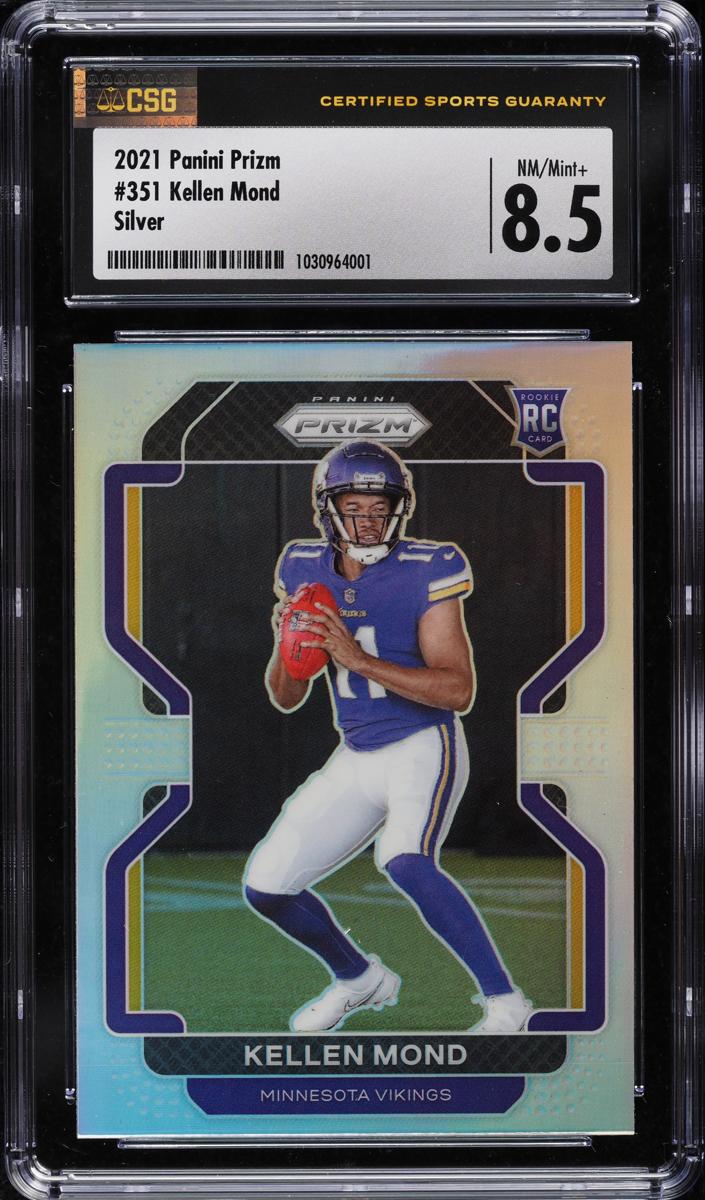 2021 Panini Prizm Football Silver Kellen Mond #351 PSA 10