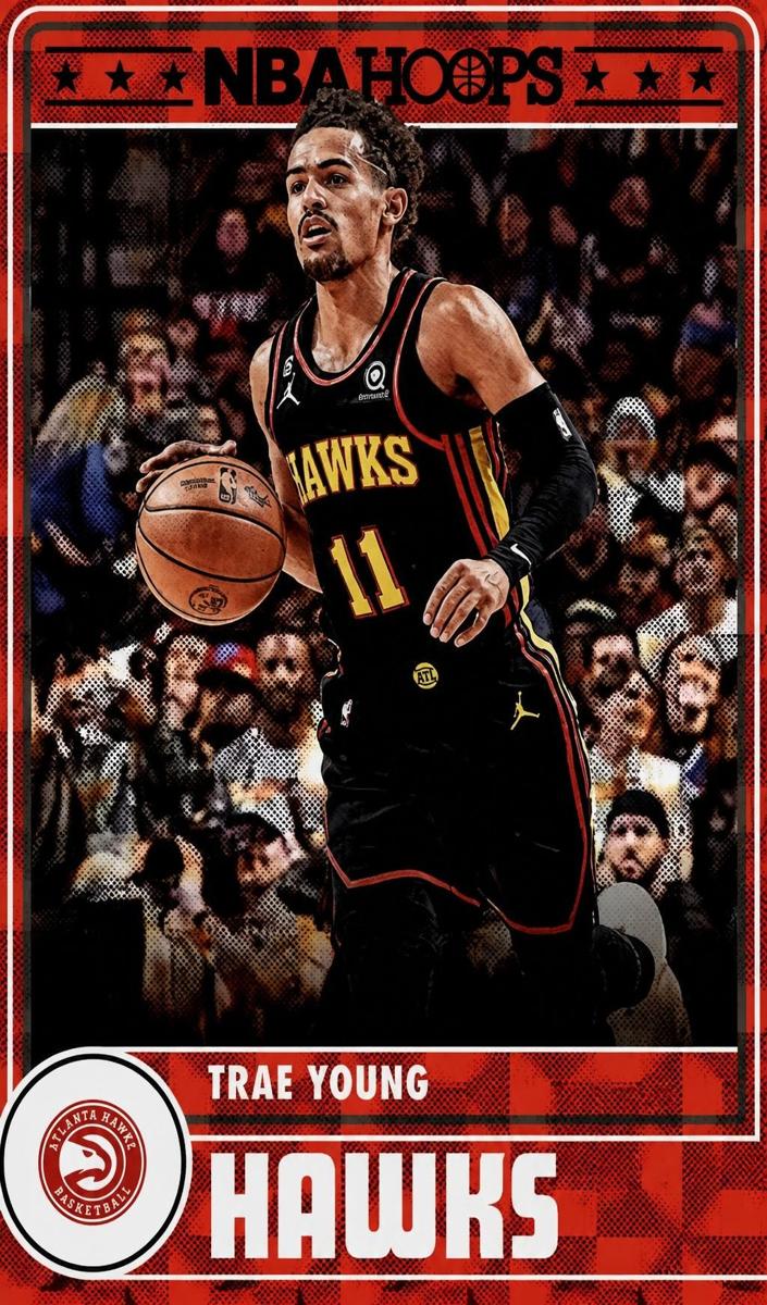 2023 Panini Hoops Basketball Hyper Blue Trae Young #288