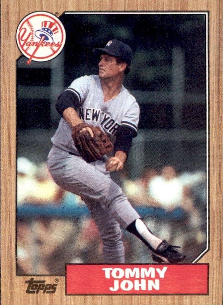 1987 Topps Baseball Tommy John #236