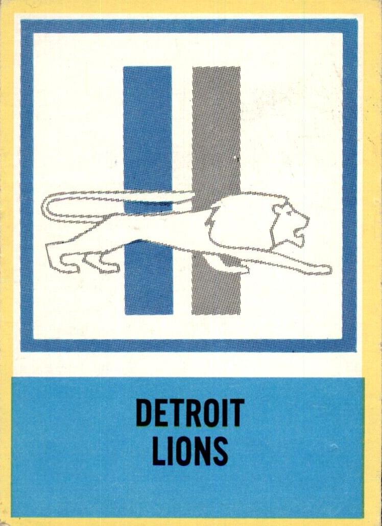 1967 Philadelphia Football Detroit Lions #72