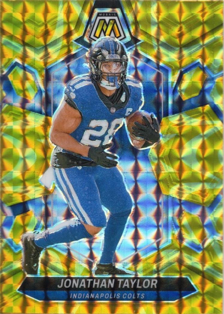 2024 Panini Mosaic Football Reactive Yellow Jonathan Taylor #93