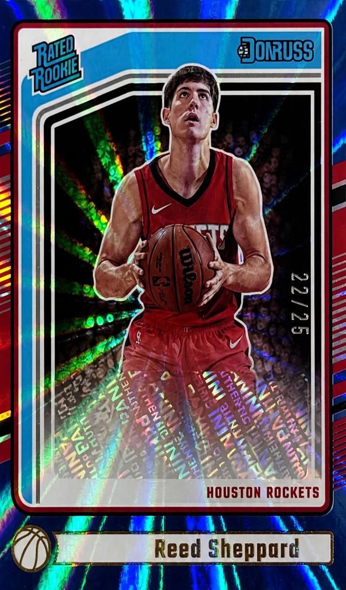2024 Panini Donruss Basketball Holo Blue Laser Reed Sheppard #251