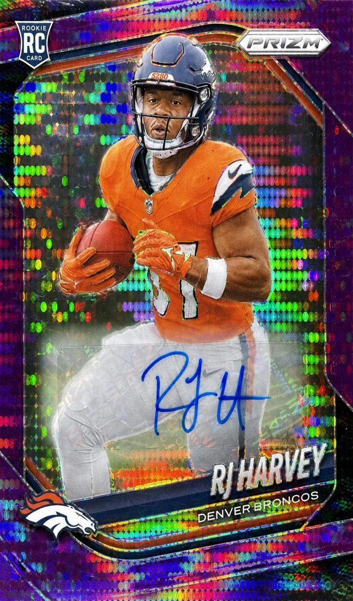 2025 Panini Prizm Football Purple Pulsar RJ Harvey #303