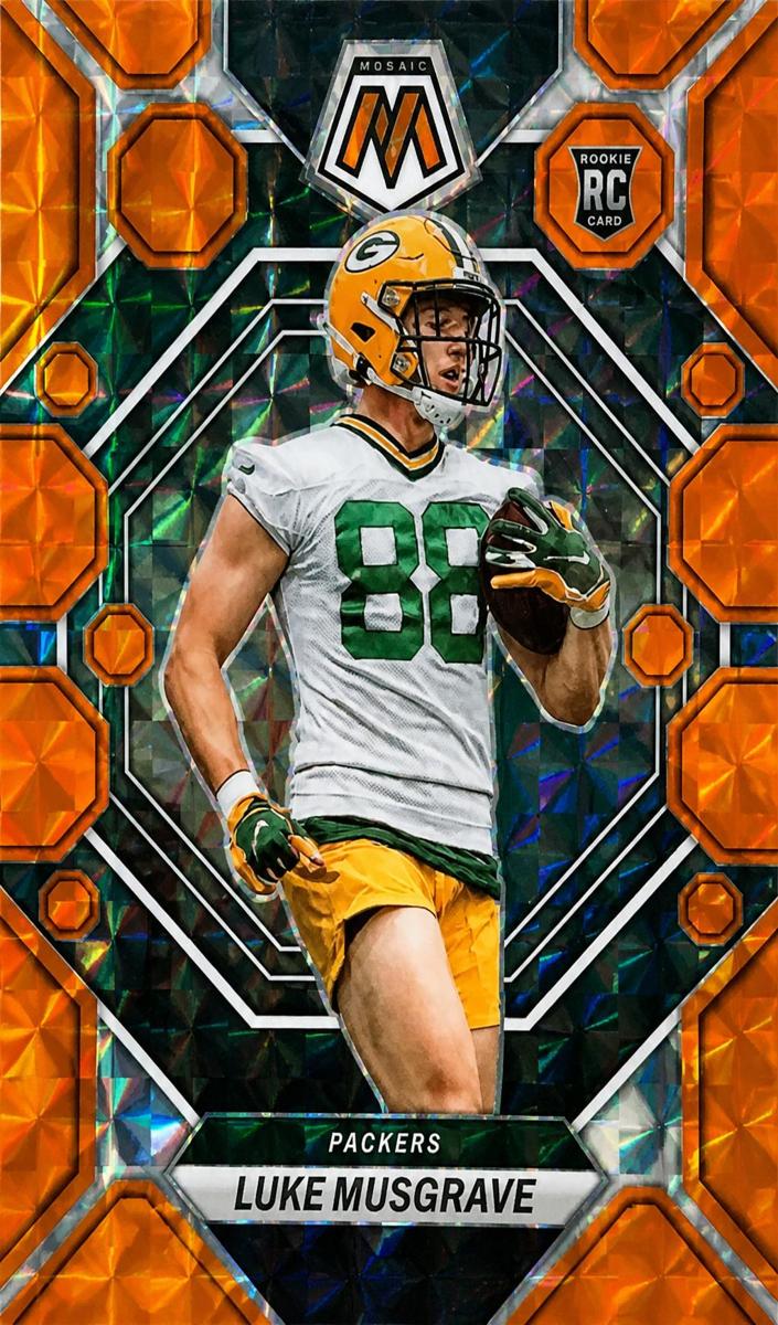 2023 Panini Mosaic Football Orange Luke Musgrave #343