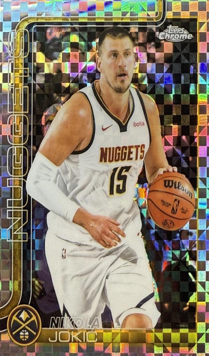 2025 Topps Chrome Basketball X-Fractor Nikola Jokic #25 PSA 9