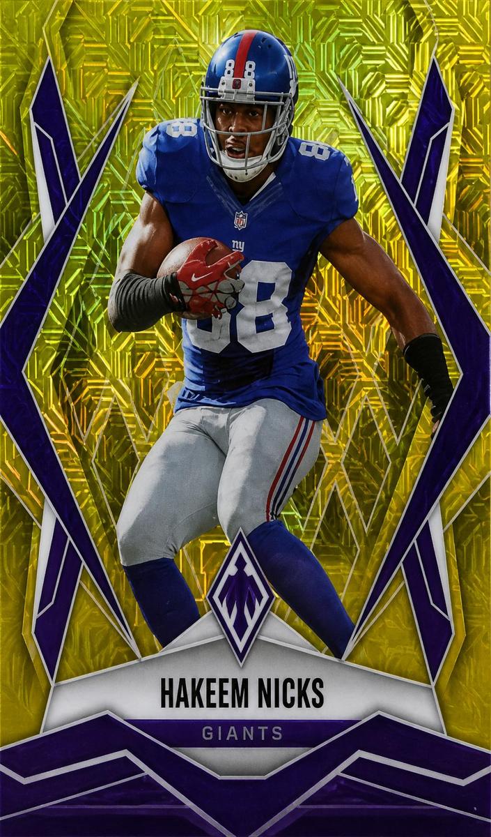 2025 Panini Phoenix Football Yellow Mojo Hakeem Nicks #86