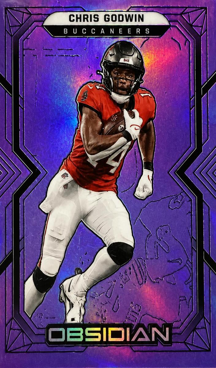 2022 Panini Obsidian Football Electric Etch Purple Flood Chris Godwin #91