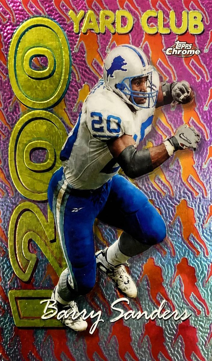 1999 Topps Chrome Football Barry Sanders #AE7 PSA 9