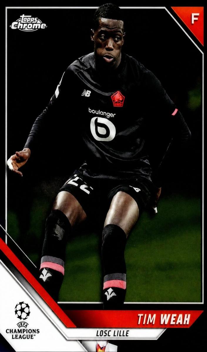 2021 Topps Chrome Champions UEFA League Soccer Tim Weah #189