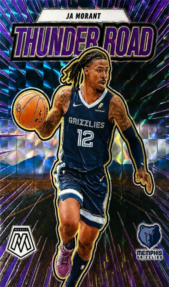 2024 Panini Mosaic Basketball Purple Fluorescent Ja Morant #10 PSA 10