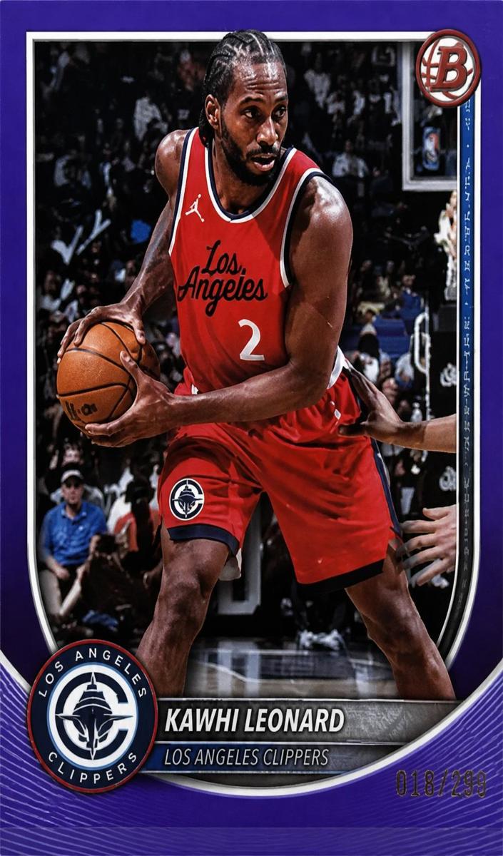 2025 Bowman Basketball Purple Pattern Border Kawhi Leonard #118