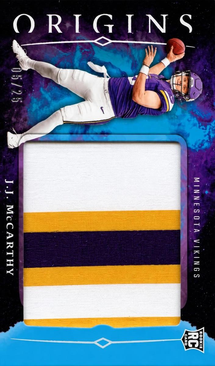 2024 Panini Origins Football Turquoise J.J. McCarthy #RJJ-JMC