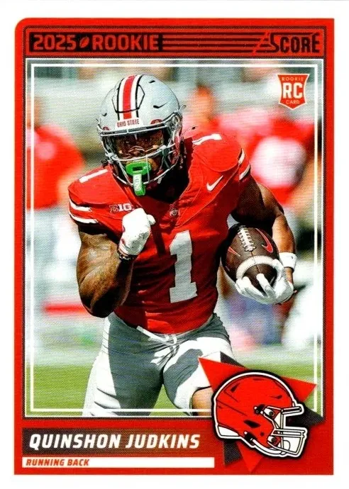 2025 Panini Score Football Quinshon Judkins #38 PSA 9