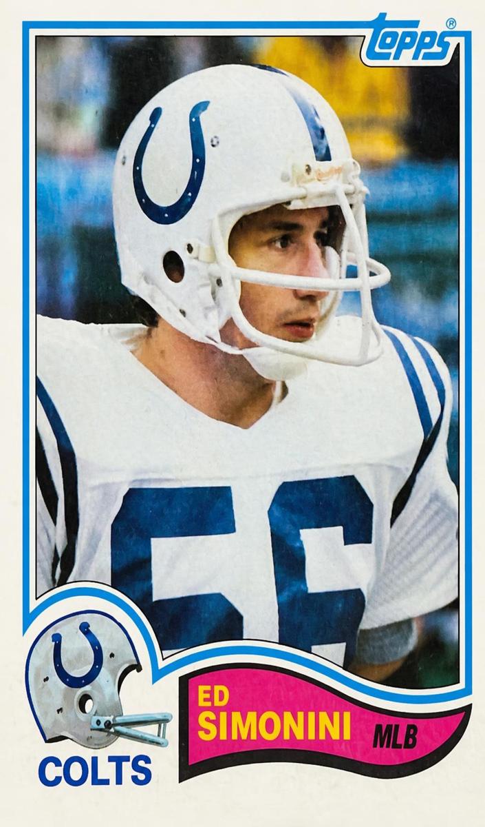 1982 Topps Football Ed Simonini #20 PSA 9