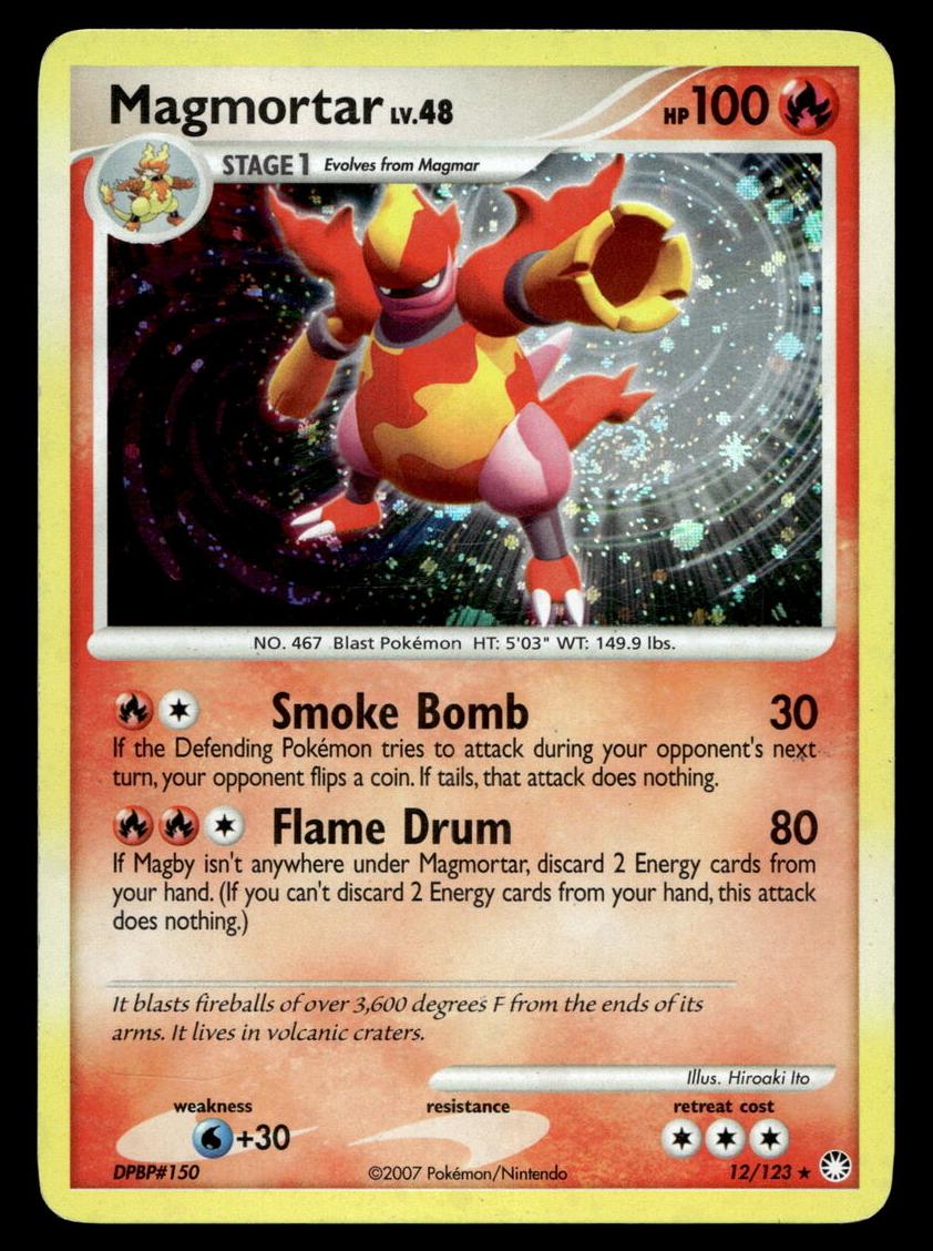 2007 Pokemon Diamond & Pearl Mysterious Treasures Magmortar #12