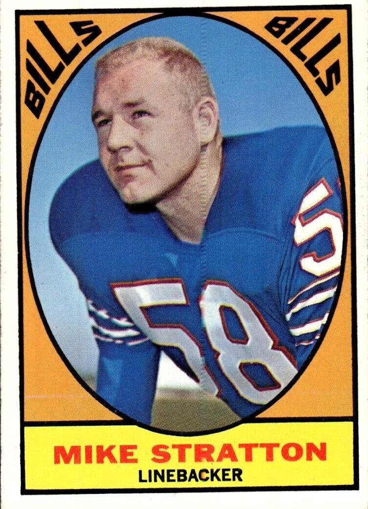 1967 Topps Football Mike Stratton #29 PSA 8