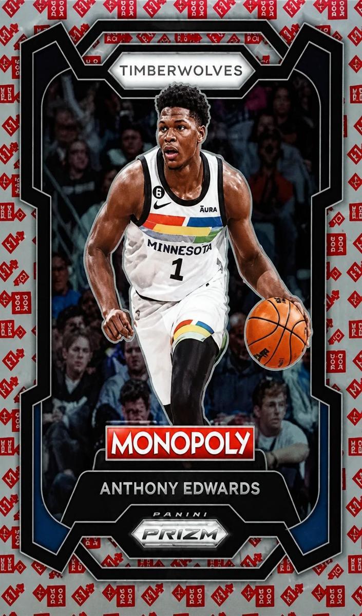 2023 Panini Prizm Monopoly Basketball Dice Anthony Edwards #52 PSA 9