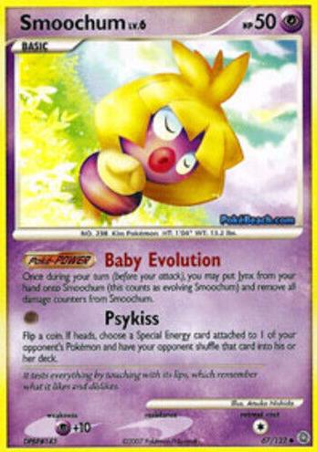2007 Pokemon Diamond & Pearl Secret Wonders Smoochum #67 CGC 9