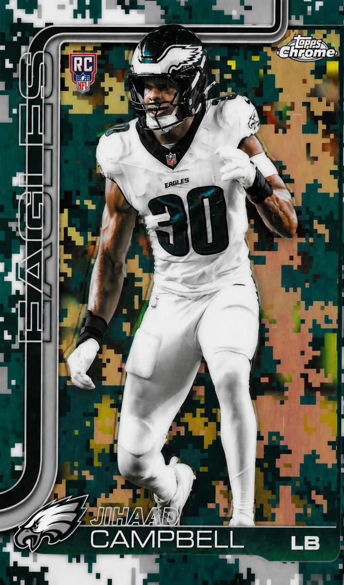 2025 Topps Chrome Football Team Camo Variation Jihaad Campbell #366