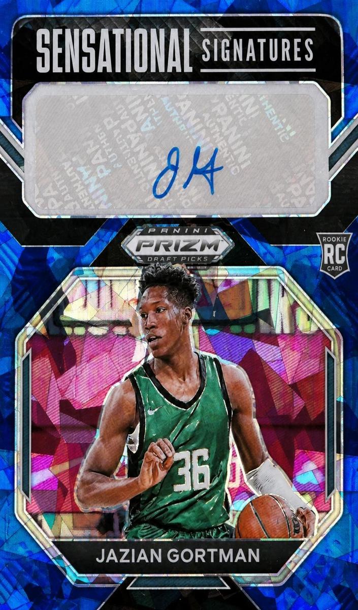 2023 Panini Prizm Draft Picks Basketball Blue Ice Jazian Gortman #SS-JAZ