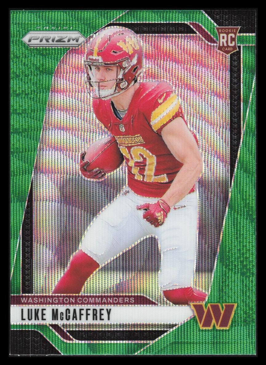 2024 Panini Prizm Football Green Wave Luke McCaffrey #367 PSA 9