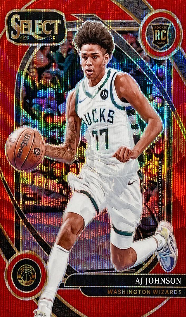 2024 Panini Select Basketball Red Wave AJ Johnson #300