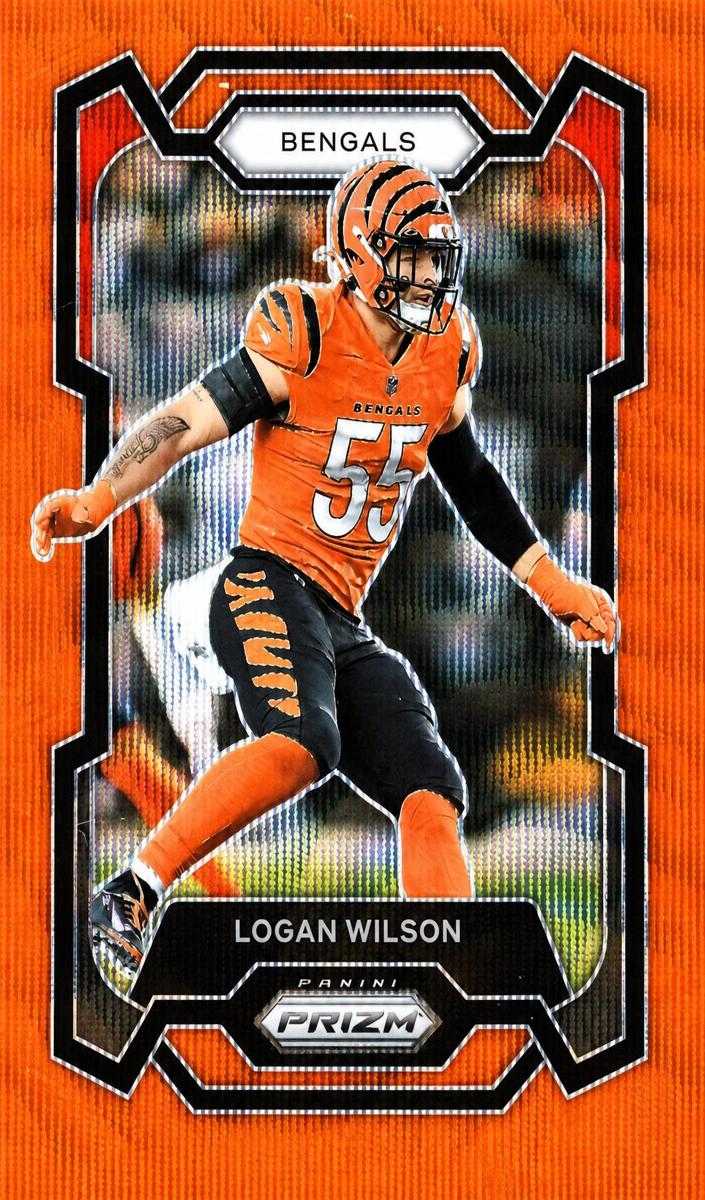 2023 Panini Prizm Football Orange Wave Logan Wilson #60