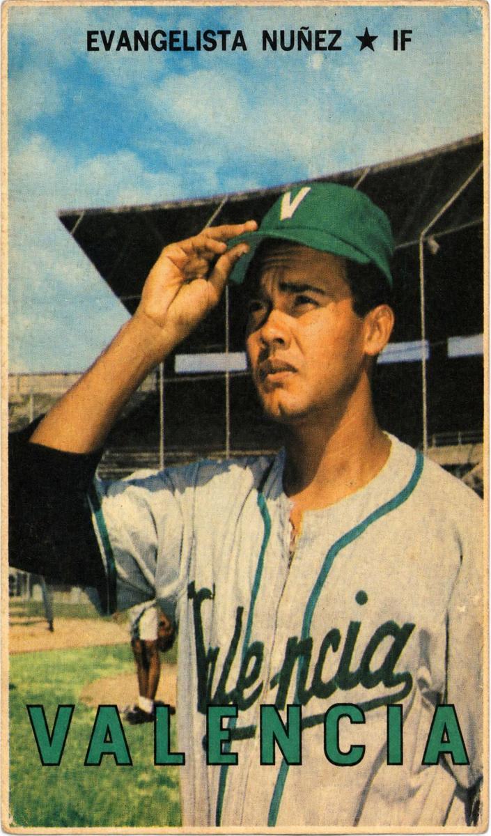 1967 Topps Venezuelan Baseball Evangelista Nunez #114
