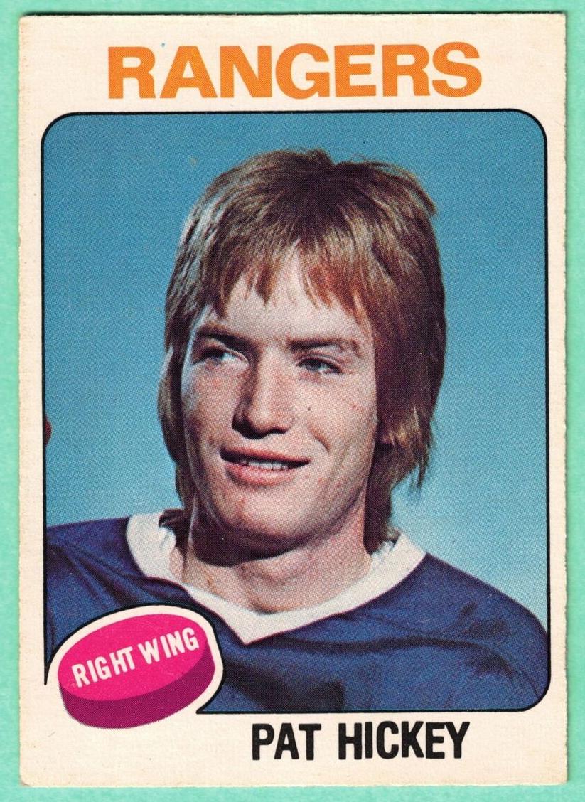 1975 O-Pee-Chee Hockey Pat Hickey #345 PSA 8