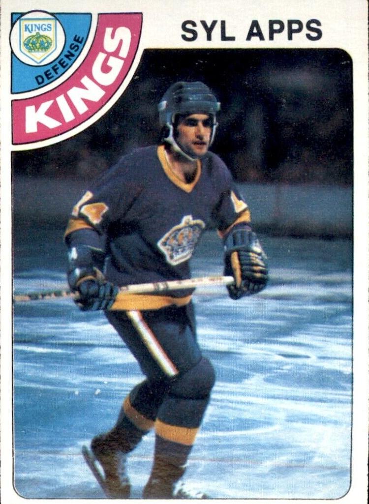 1978 Topps Hockey Syl Apps #56 PSA 8