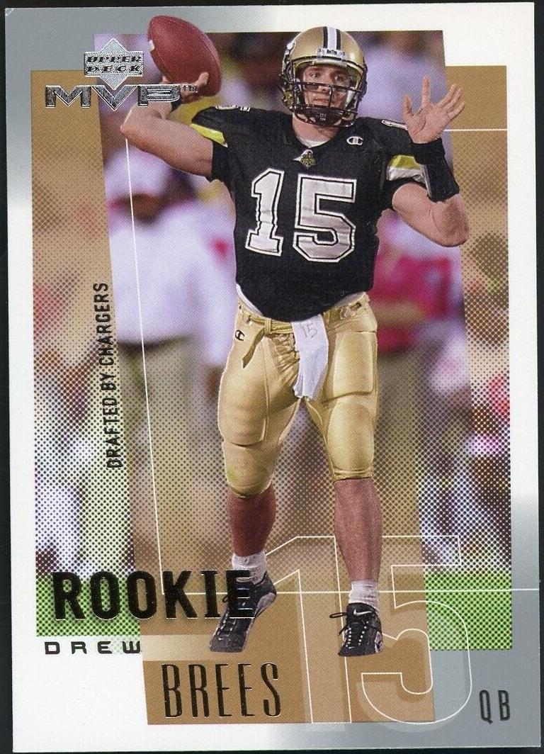 2001 Upper Deck MVP Football Drew Brees #287 PSA 9
