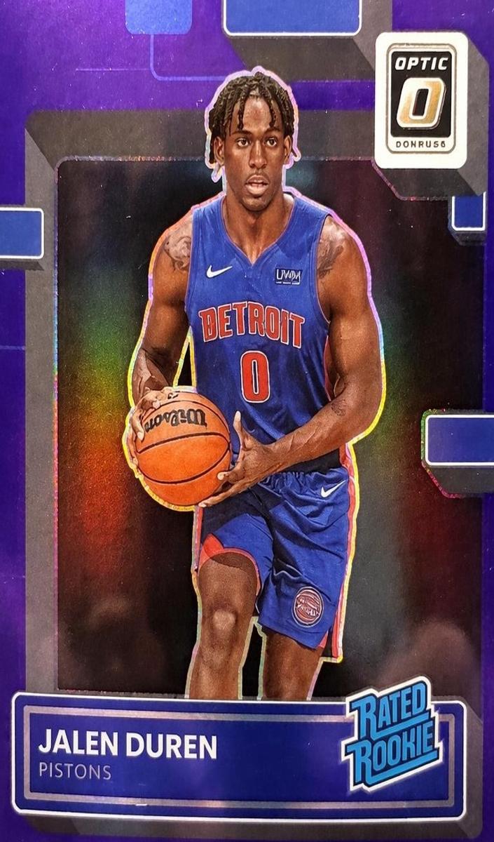 2022 Donruss Optic Basketball Purple Jalen Duren #227 PSA 9