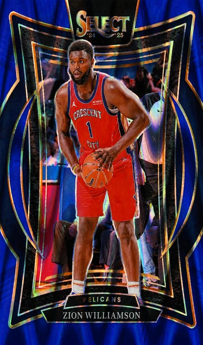 2024 Panini Select Basketball Blue Tectonic Zion Williamson #28