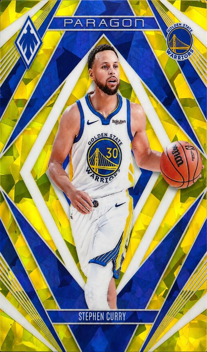2023 Panini Phoenix Basketball Yellow Ice Stephen Curry #2 PSA 8