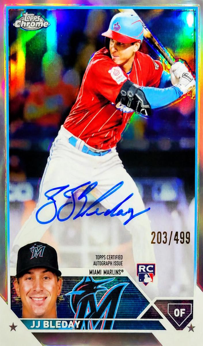 2023 Topps Chrome Baseball Refractor JJ Bleday #RA-JJB PSA 9