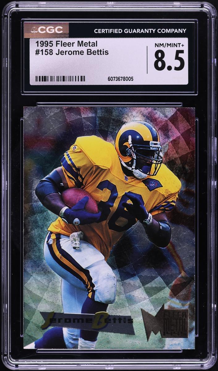 1995 Fleer Metal Football Jerome Bettis #158 CGC 8.5