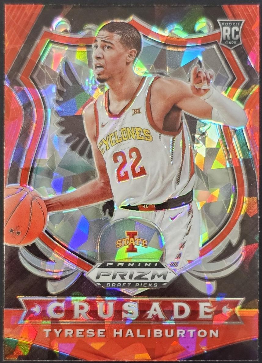 2020 Panini Prizm Draft Picks Basketball Red Ice Tyrese Haliburton #10 PSA 9