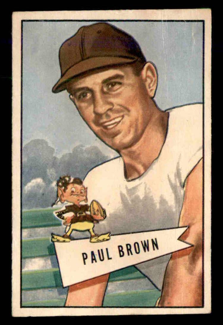 1952 Bowman Small Football Paul Brown #14
