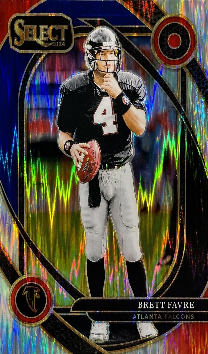 2024 Panini Select Football Red and Blue Shock Brett Favre #211