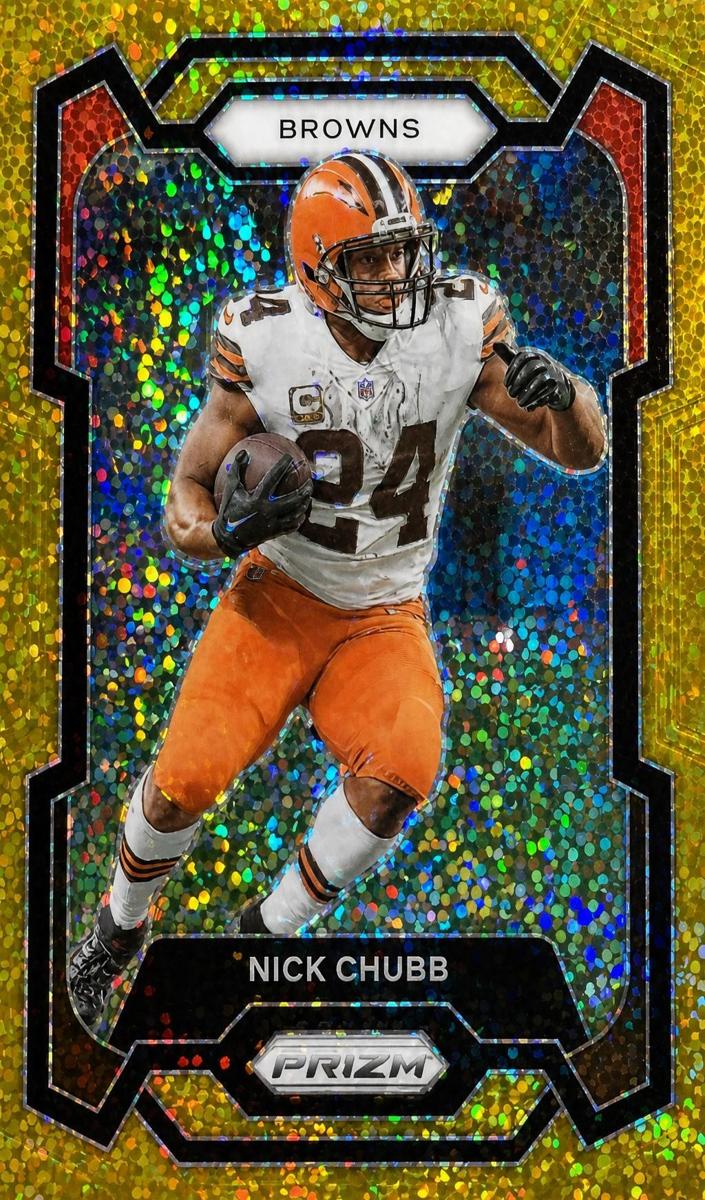 2023 Panini Prizm Football Gold Sparkle Nick Chubb #69