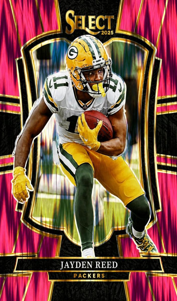 2025 Panini Select Football Pink Shock Jayden Reed #166